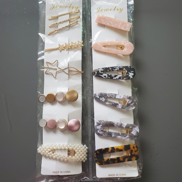 Accessories - Pearl and Acrylic Resin Hair Clips and Barrettes